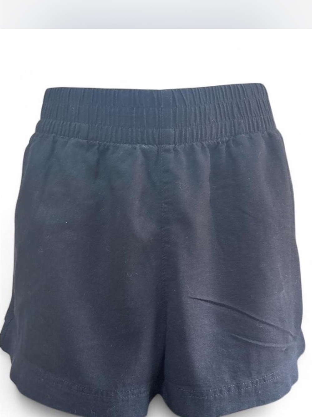 Old Navy Black linen Elastic-Waist Shorts